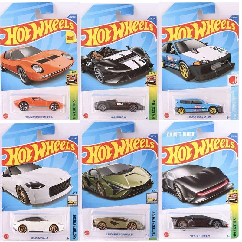 72 Model Hot Wheels Original 1:64 Metal Mini Model Race Sport Car Kid Toys for Children Diecast Hotwheels Birthday Set Brinquedo