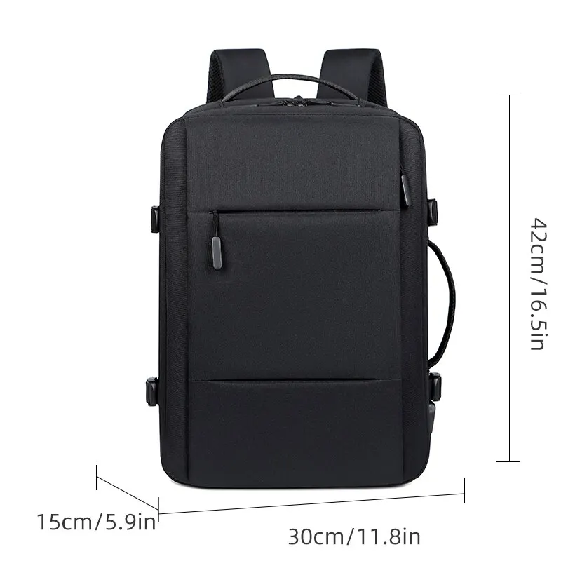Klasický cestovní batoh muži podnikání batoh vyučváné rozšiřitelná USB brašna velký schopnost notebook vodotěsný móda batoh