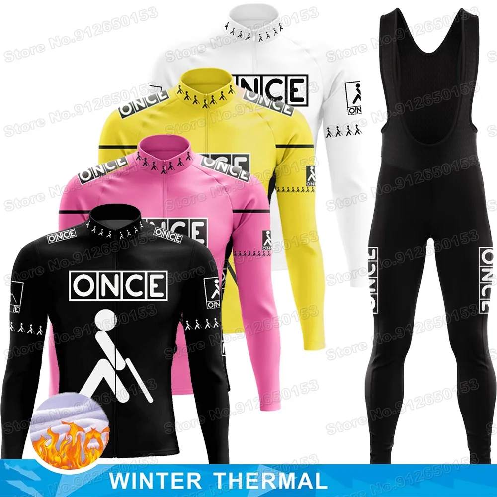 Retro Team Once Cycling Jersey Set Winter Vintage Cycling Clothing