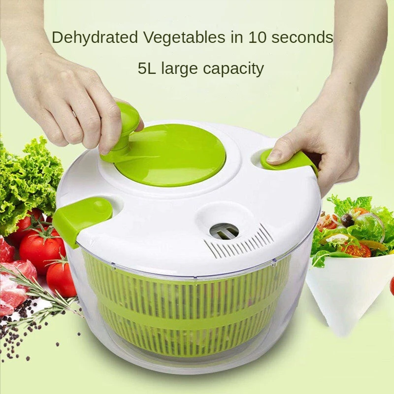 

Vegetable Dehydrator Kitchen Washing Vegetable Drain Basket Artifact Manual Vegetable Dehydrator Salad Spinner