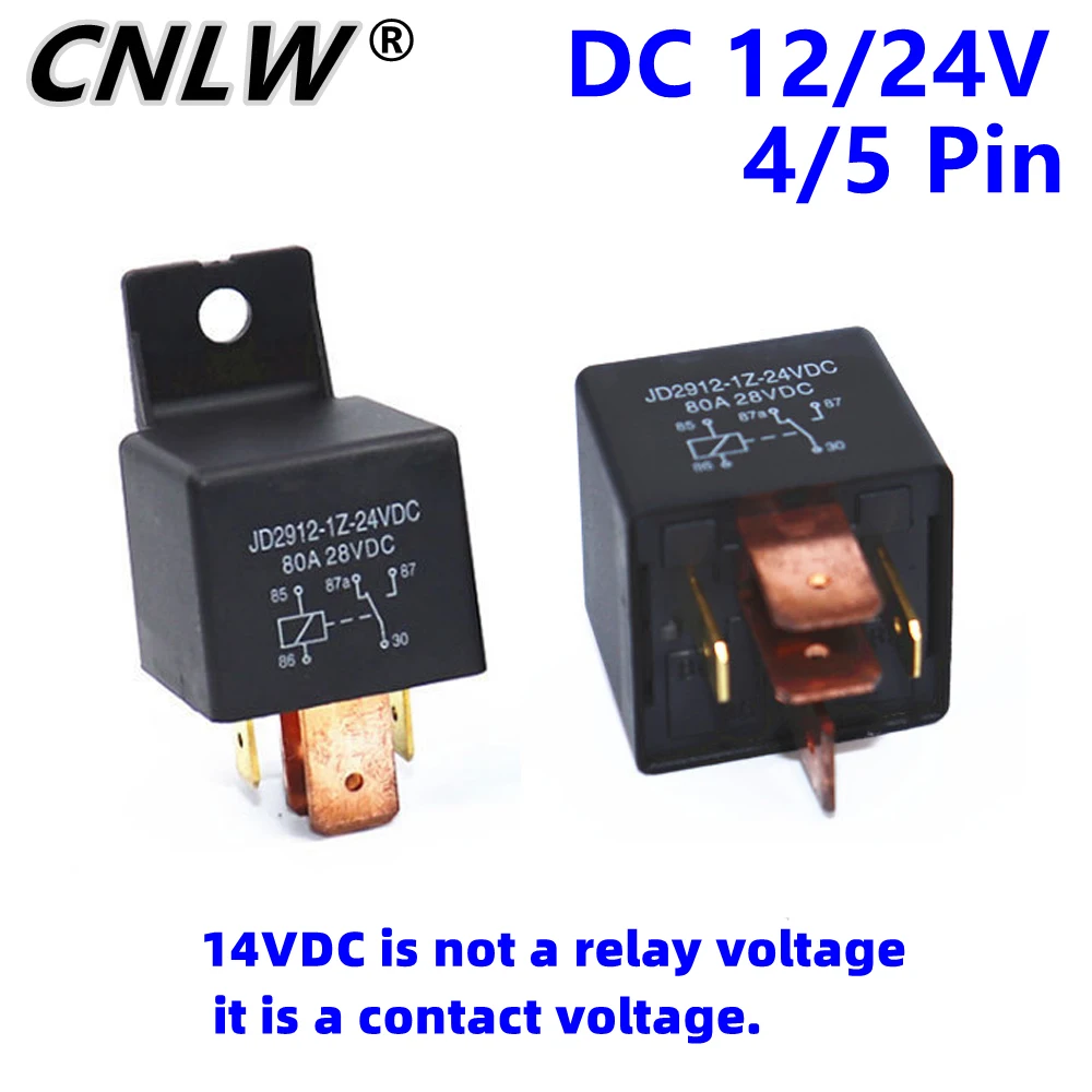 1-PCS-4-5-Pin-80A-Waterproof-Car-Relay-Long-Life-Automotive-Relays ...