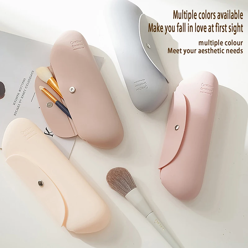 

Portable Travel Cosmetic Bag Makeup Brush Storage Bag Wash Toiletries Organizer Silicone Waterproof Dirt-resistant 2023 New