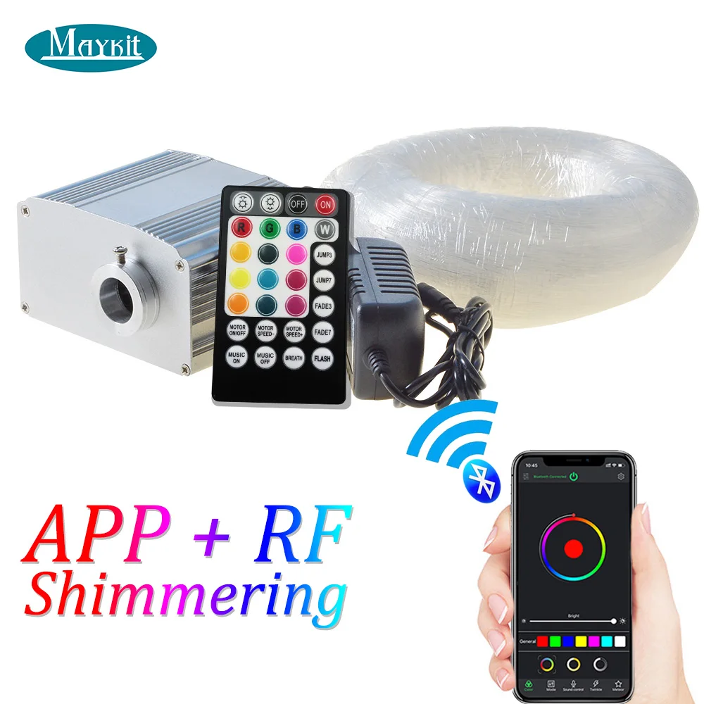 App 10w Rgbw Twinkle 550pcs 4m End Glow Pmma Led Fiber Optic Cable For Car Interior Star Headliner For Rolls Royce Roo