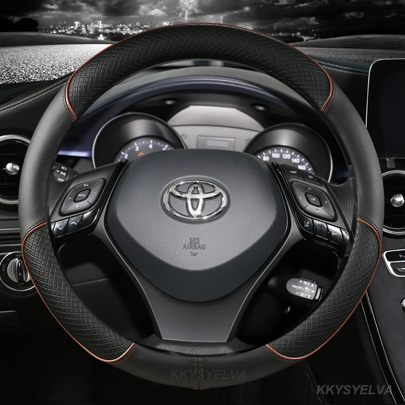 Mikrofaser Leder Sport Auto Lenkrad Abdeckung Für Toyota CHR C-HR Hohe Qualität Auto Zubehör – Detail 2