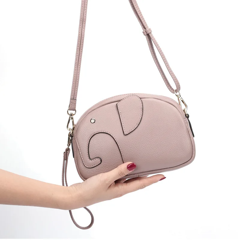 

Women's Shoulder bag Crossbody Clutche Y2k Genuine Leather Cute Creative Elephant Trendy Top Layer Cowhide Large Capacity