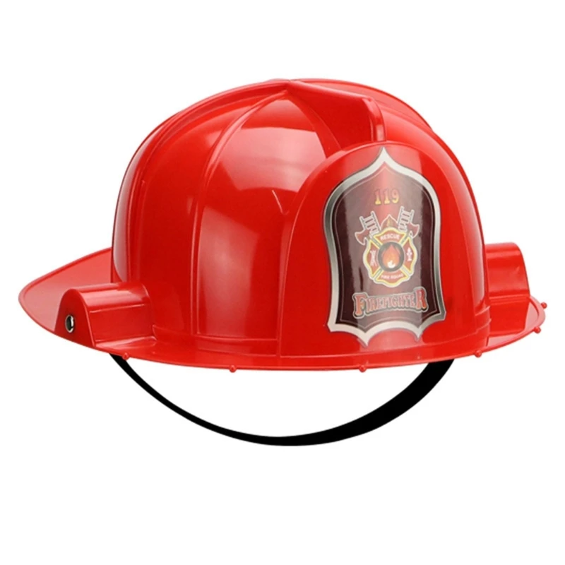 

Fireman Fighter Helmet Hat Firefighter Costume Halloween Dress Up Props Kids