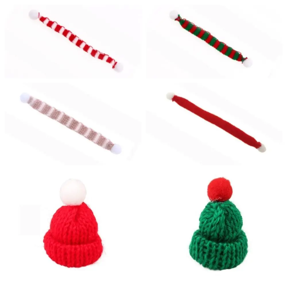 Neck Scarf 1:12 Doll Clothes Cute Soft Pretend Play Winter Doll Accessories Cap Simulation Mini Xmas Dolls Hat Playing House 4pcs dollhouse mini canned potato chips miniature items 1 6 bjd dolls house accessories photography props food pretend play toys