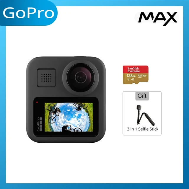 Gopro Max 360 Action Video Camera, 360 Video Go Pro Camera