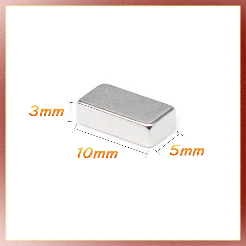 

20/50/100/200/300/500PCS 10x5x3 mm Small Block Magnets Strong N35 Quadrate Neodymium Permanent Magnet Sheet 10x5x3mm 10*5*3 mm