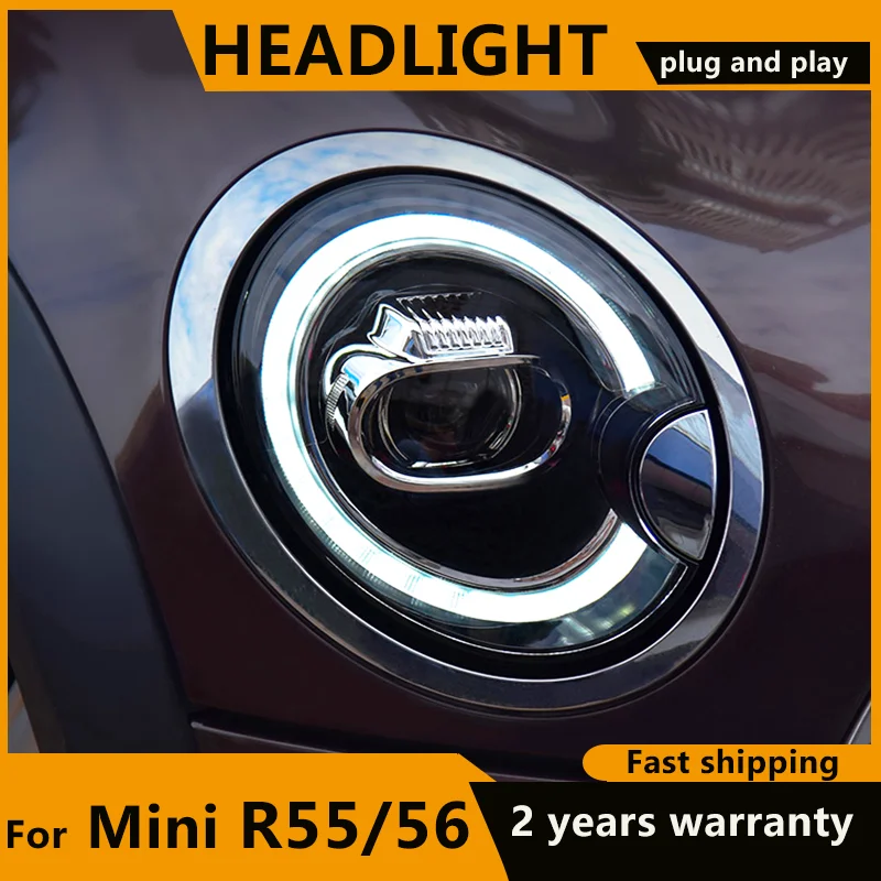 FullLEDHeadLampForBMWMINICooperR55R56Headlights20072013LED