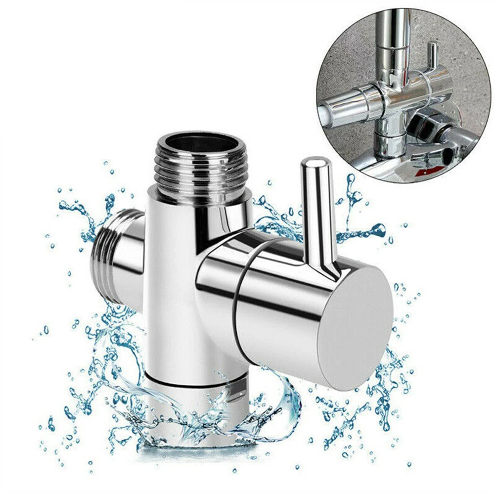Faucet Accessories 3 Way ABS Diverter Valve T Adapter Converter For Shower Head Three-way Water Distribution