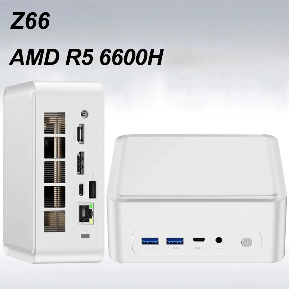 ミニPC MINIPC Ryzen5 6600h Z66 AMD Ryzen 5 6600H ミニPC DDR5 5600MHz M.2 SSD Wifi6 BT5.2 Type