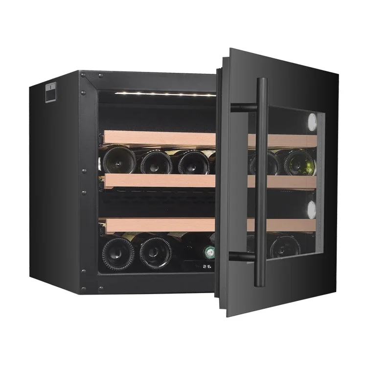 VI24S 51L 24 Bottle Wall Mounted Built-in Wine Cooler Compressor Wine Refrigerator Cooler and Beverage Coolers Electric 50