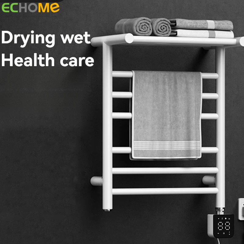 

Intelligent Electric Heated Towel Rack Household Mild Steel Towel Sterilization Heated Clothes Drying Rack Bathroom Towel Warmer