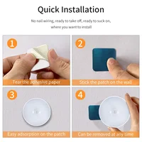 1/2/4 pièces détecteur de mouvement Rechargeable LED veilleuse décoration murale chambre lampe de nuit armoires de cuisine lumières enfant veilleuse 5