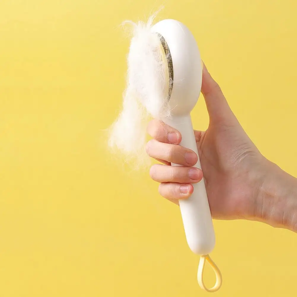 

Comfortable Handle Pet Comb Dog Comb Release Button Pet Combs Cartoon Duck Shape Massage Brushes for Cats Dogs Grooming for Hair