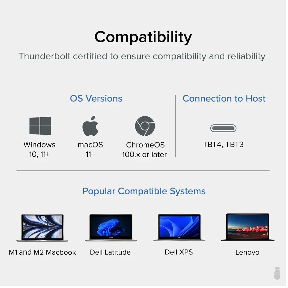 Premium High-Speed Thunderbolt 4 Cable – 8K 60Hz, 40Gbps, 100W Power Delivery Certified