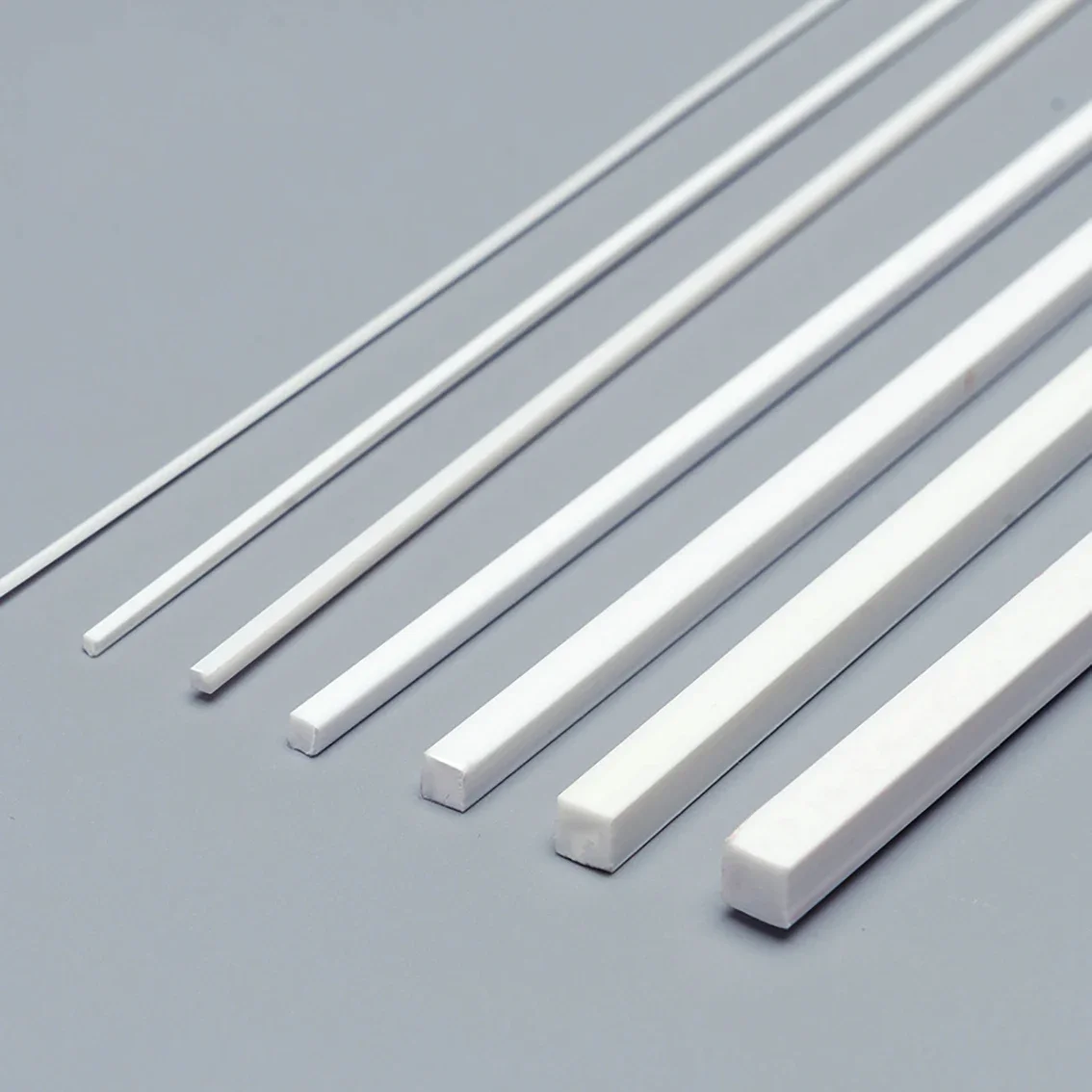 Square ABS Plastic Solid Tube Pipe 10pcs 1*1mm-10*10mm Length 250mm DIY Material for Model Part Accessories plastic tube
