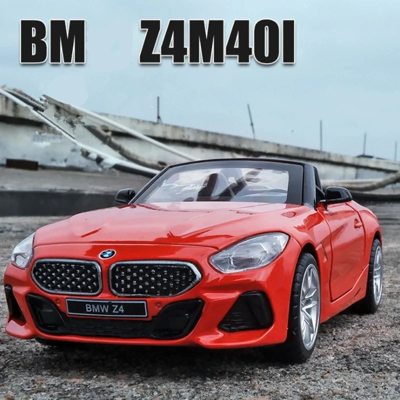 1:32 BMW-Z4 M40i 컨버터블 쿠페 합금 스포츠카 모델 다이캐스트 금속 장난감 차량 자동차 모델 시뮬레이션 컬렉션 선물