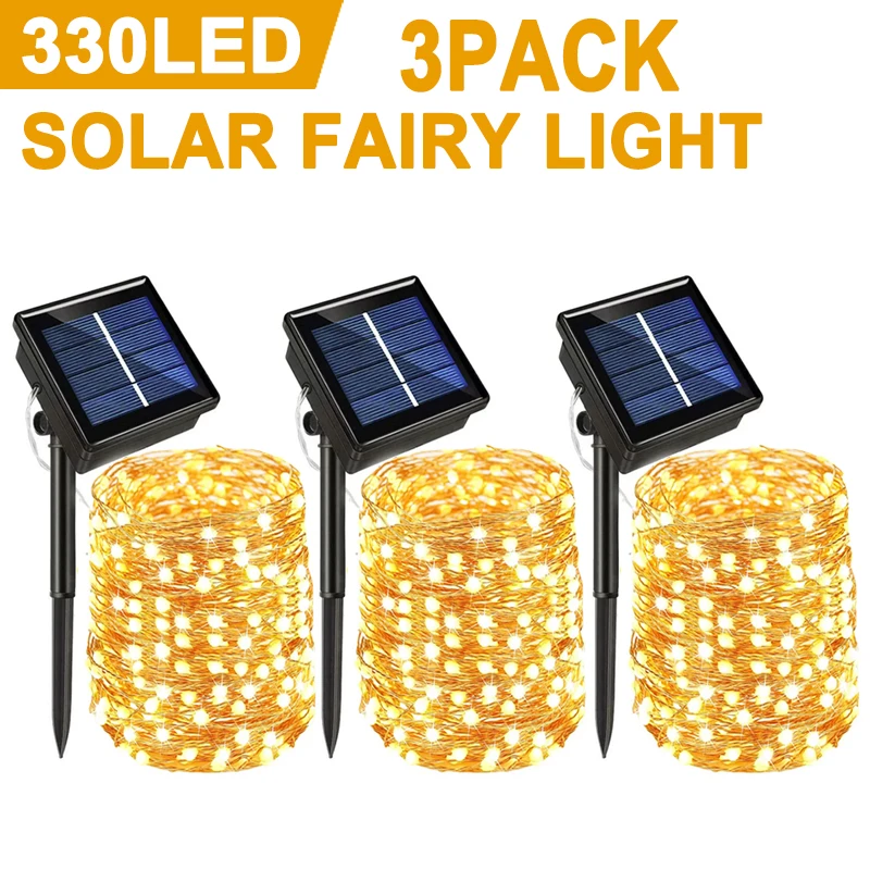 Outdoor LED Solar Fairy String Light Waterproof Garden Decoration Garland 8Modes Copper Wire Light For Street Patio Christmas 1 Outdoor LED Solar Fairy String Light Waterproof Garden Decoration Garland 8Modes Copper Wire Light For Street Patio Christmas 1
