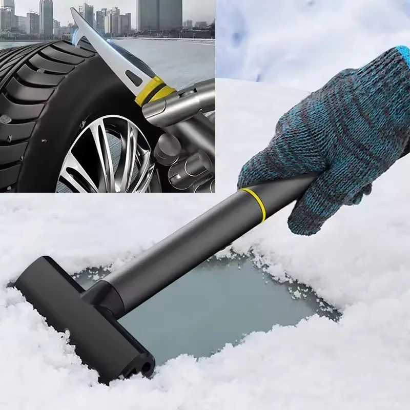 Multifunctional Snow Brush and Defrosting Tool for Car Windows