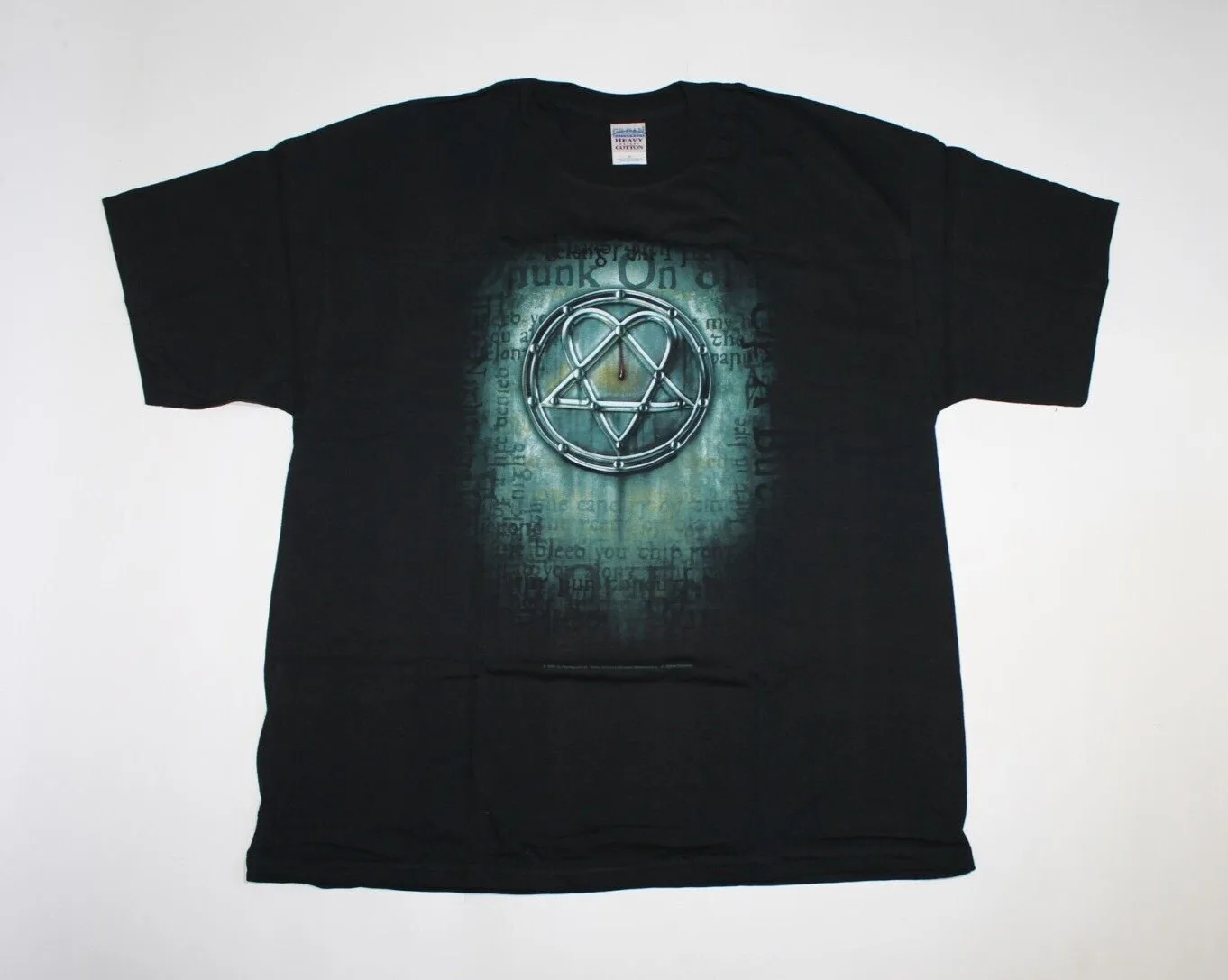 Y2K 2006 Him Shirt Gothic Metal Band Love Metal Tee Da Uomo Extra Large Maniche Lunghe O Corte