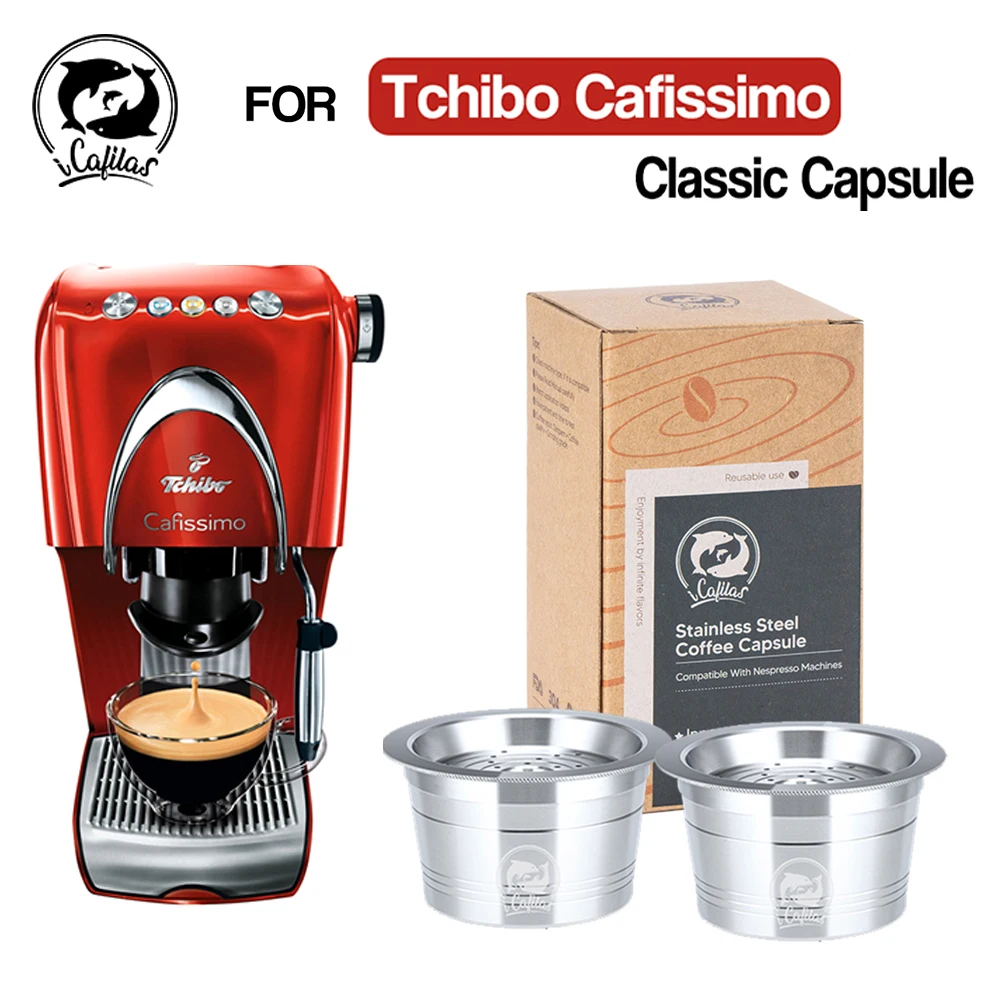 Icafilas Herbruikbare Koffie Filters Voor Caffitaly K-Vergoeding Tchibo Cafissimo Klassieke Rvs Hervulbare Cafe Capsule Pod Sabotage