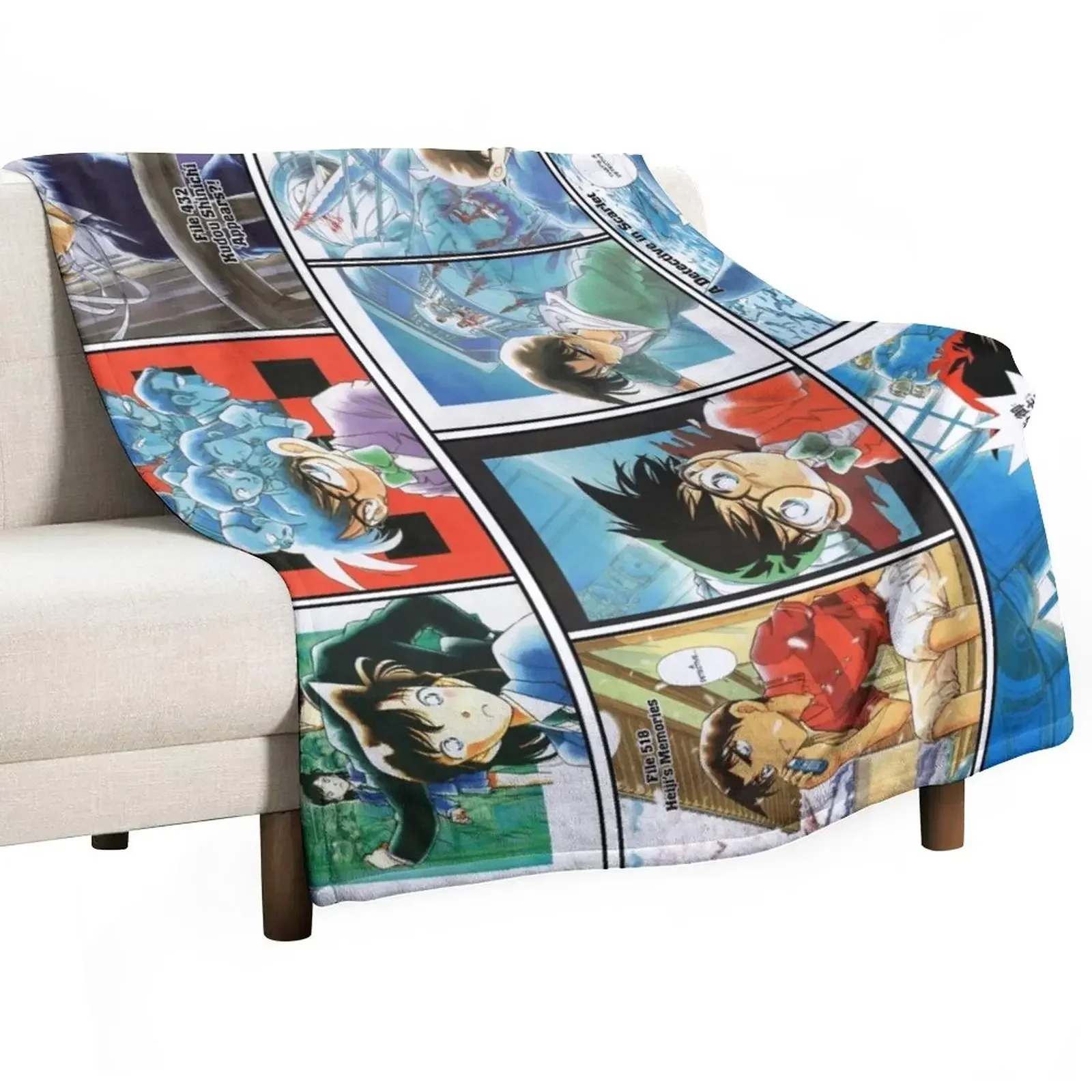 

Detective Conan Edit - Color Pages Throw Blanket manga halloween Hairys bed plaid Blankets