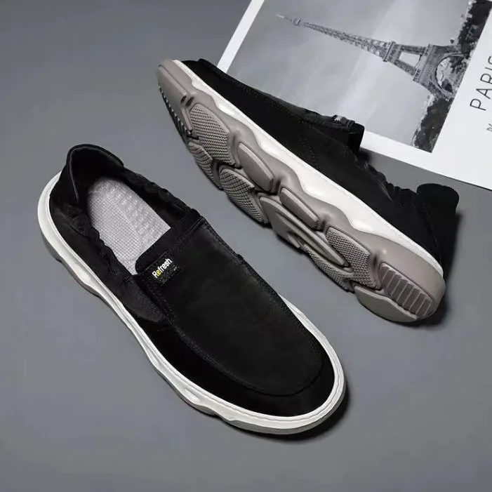 Men's Board Shoes Canvas Shoes Korean Version  Trendy Fashionable Casual  Breathable 2024 one Foot Lazy Shoes Men's 2