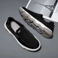 Men's Board Shoes Canvas Shoes Korean Version  Trendy Fashionable Casual  Breathable 2024 one Foot Lazy Shoes Men's 2