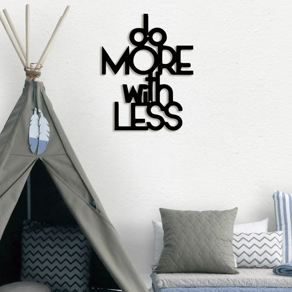 

Motivational do More with less Tetx Iron Painting Metal Plate Signs For Home Decor Frase Tin Wall Signs