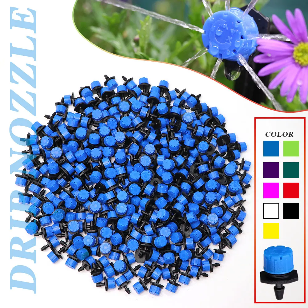 

30-1000PCS BLUE 4/7mm Garden Adjustable Irrigation Nozzle Drip Watering Sprinkler Micro Emitter Dripper Greenhouse for Pots Yard