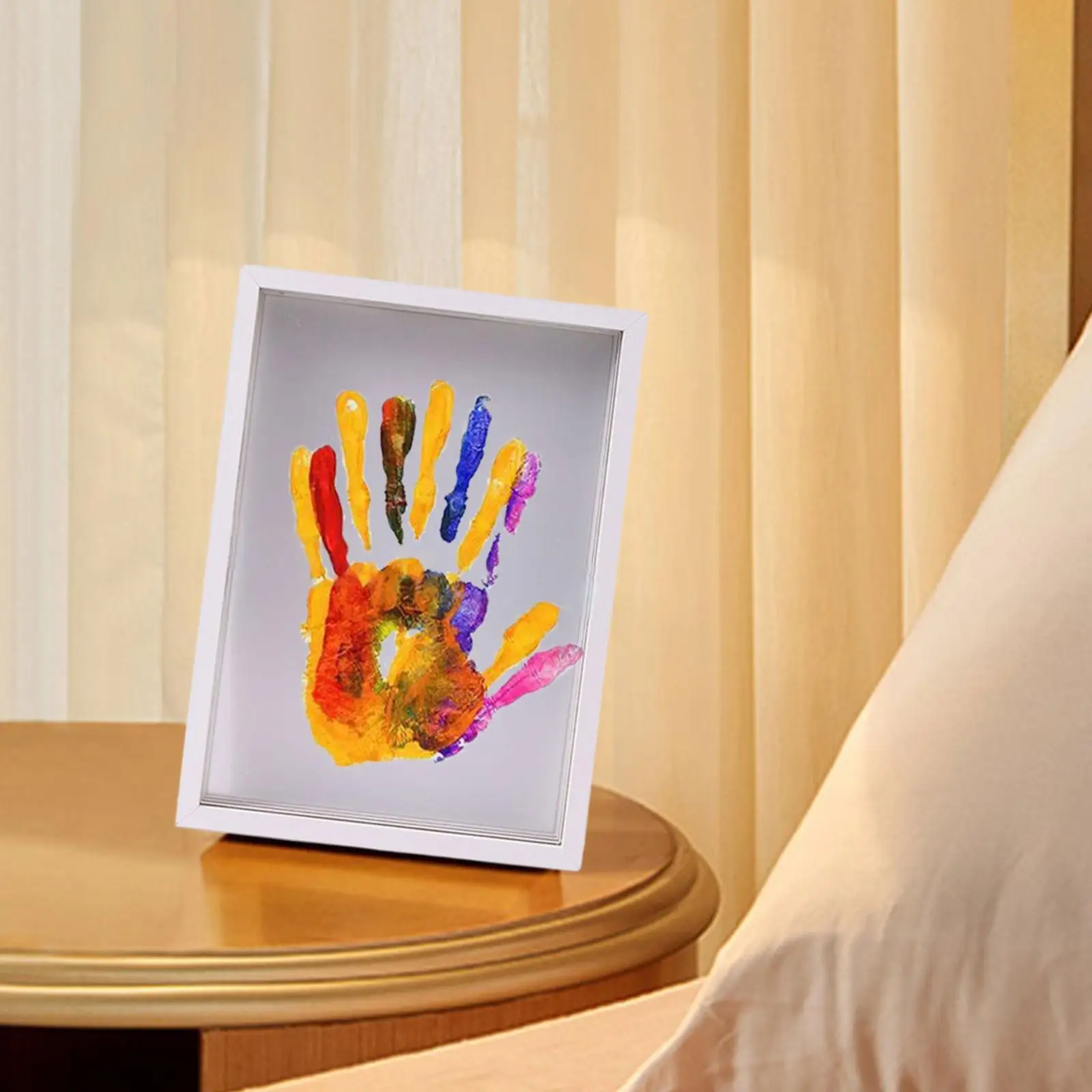 DIY Art Print Frame Clear Family Handprint Kit for Family Night Grandparents