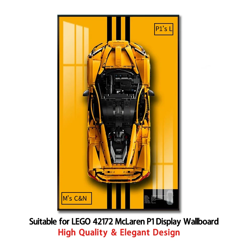 ソフトボード NEW Display Wallboard Suitable for LEGO 42172 McLaren P1 Technic