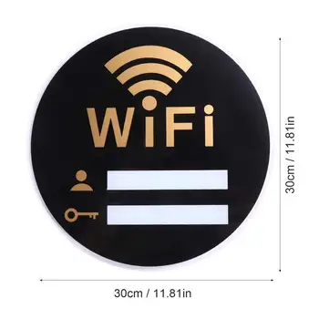 Wifi Password Sign Acrylic Board Resistance Self-adhesive Counter Wall Decoration For Coffee Internet Dining Room Hotel 6