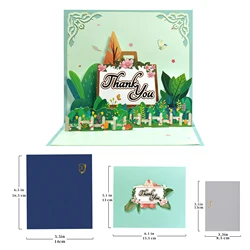 Festive Thanksgiving 3D Pop - Up Gratitude Greeting Card Gift (Thank you)