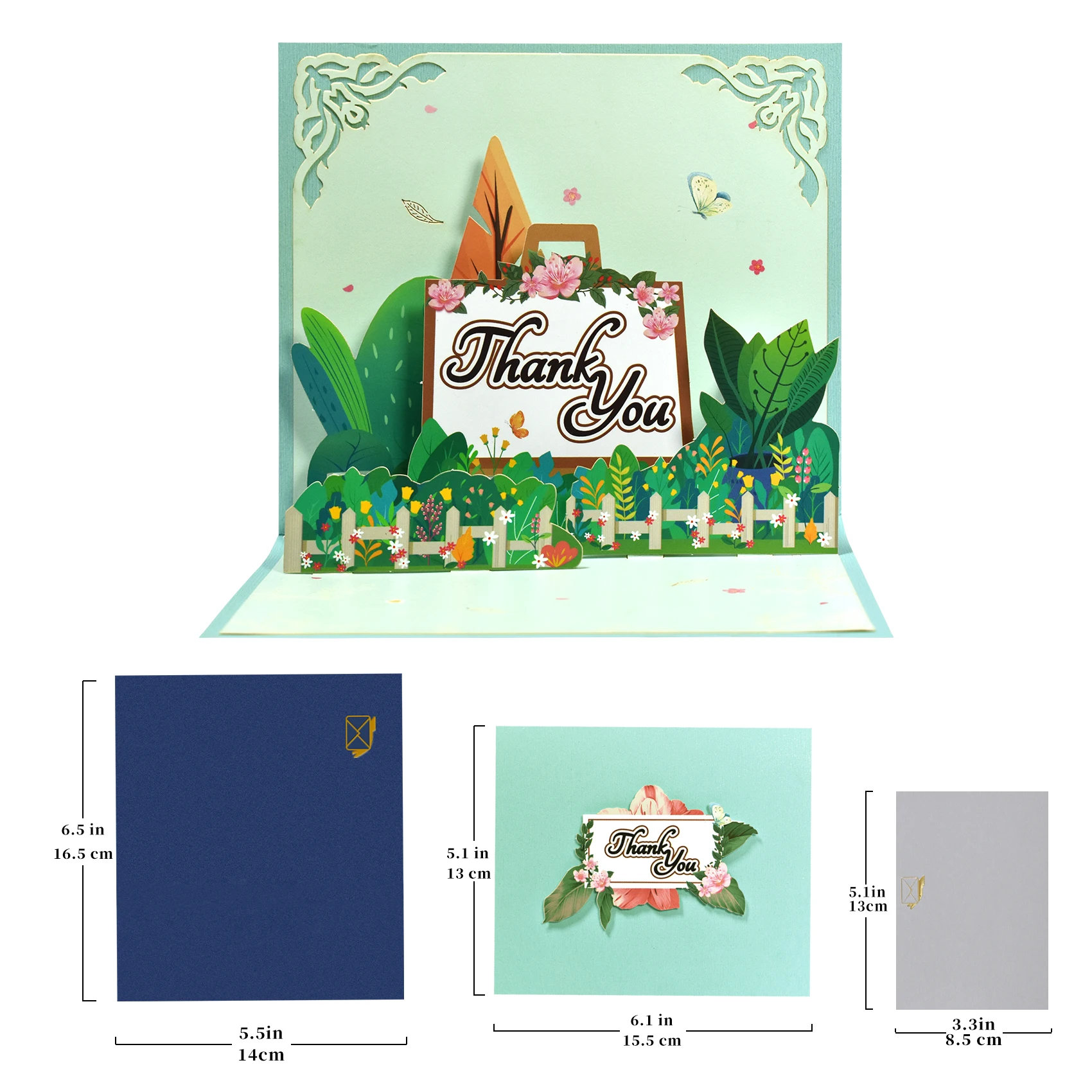 Thanksgiving Day Gift Card 3D Pop Up Give Thanks Thank You Greeting Cards