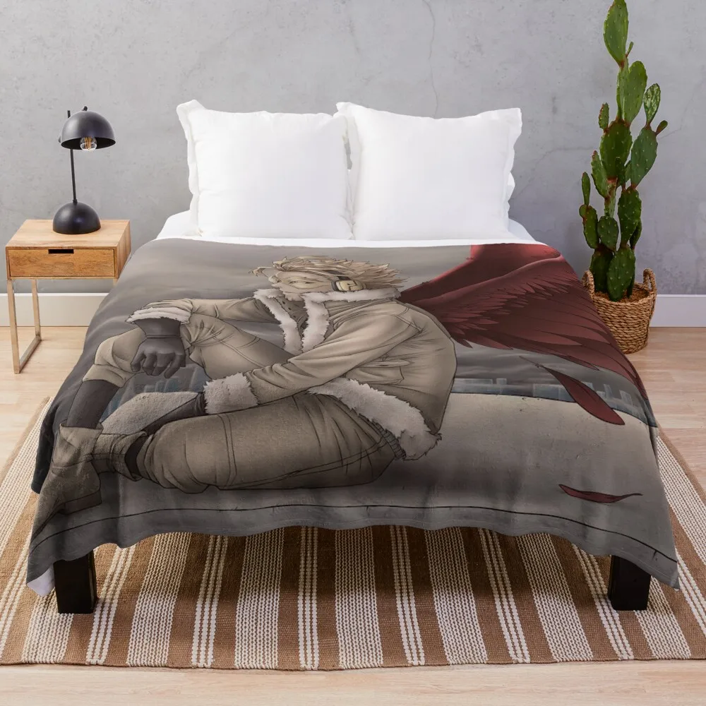 

Rooftop Hawks Throw Blanket Hairy Blankets Luxury Designer Blanket