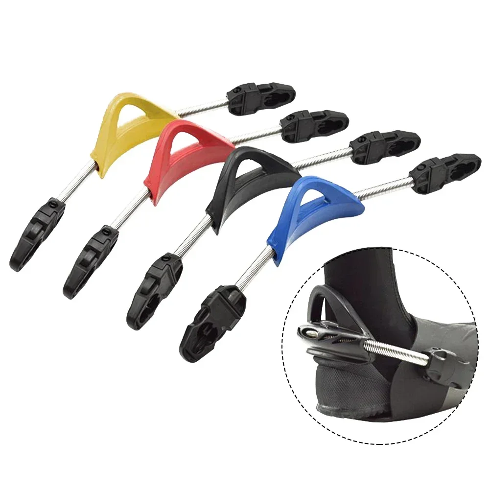 2PCS Spring Fin Straps XS-L Stainless Steel Spring Fin Straps Non-Slip Fin Straps Scuba Diving 4