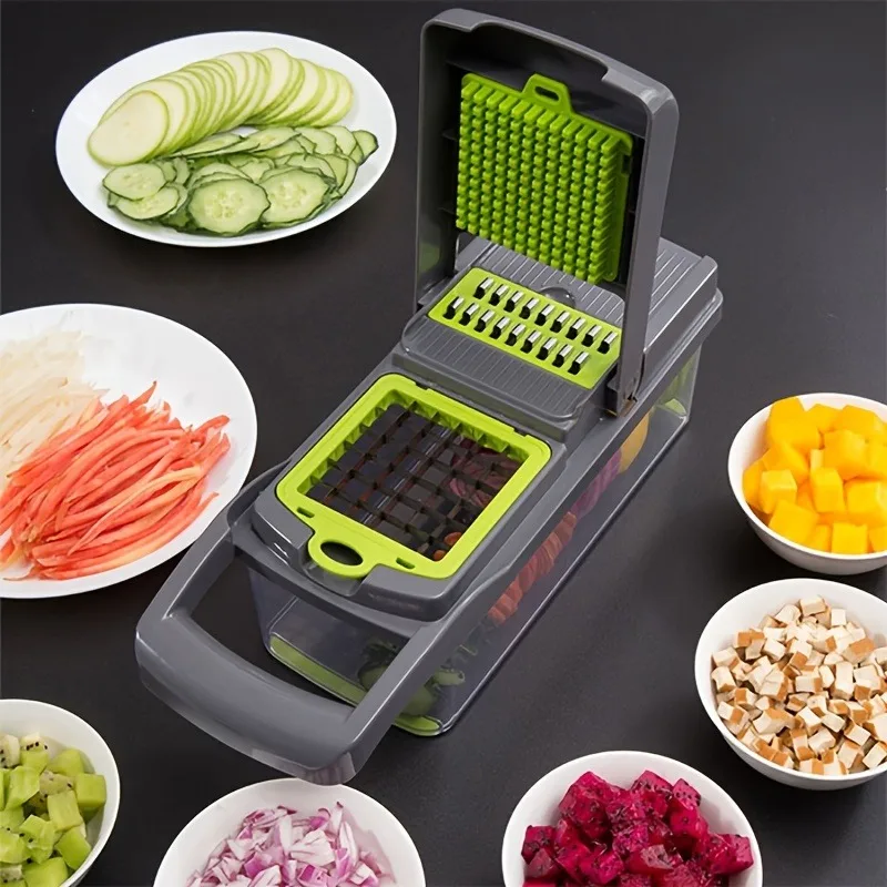 Multifunctional Vegetable Chopper 14 In 1 Cutter Dicer Slicer Mandoline For Onion Potato Tomato