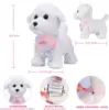 Plush Puppy Electronic Interactive Toy for Kid Shake Tail Pretend Dress Up Stuffed Dog Walking Barking Toy Dog with Leash 3