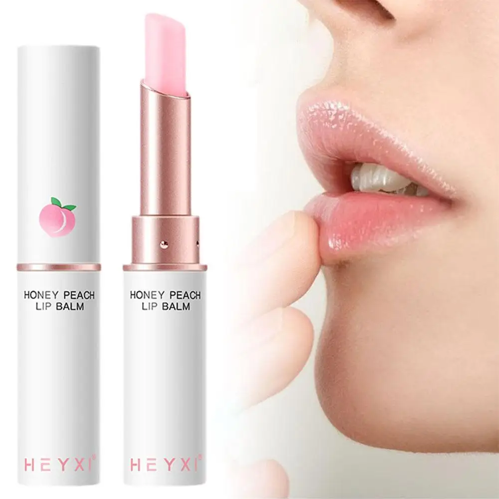 

Peach Color Lipstick Crystal Temperature Change Lipstick Girl Moisturizing LongLasting Lip Balm Makeup Lip Care Repair Cosmetic