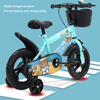 Vélo pour enfants de 12 pouces avec roues d'apprentissage pour les enfants de 2 à 6 ans, cadre en acier à haute teneur en carbone, siège et guidon réglables 4