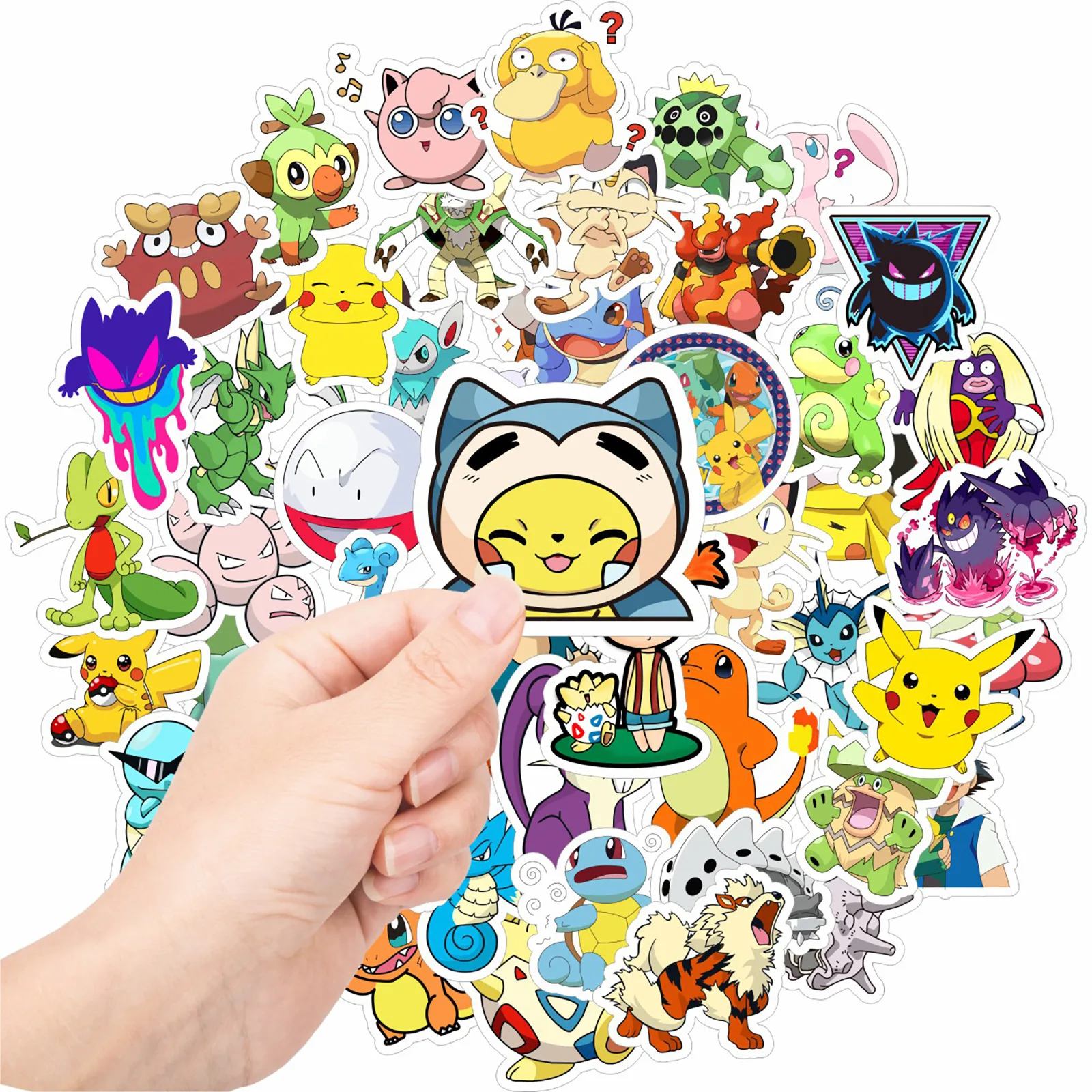 10/30/50/100pcs Cute Pokemon Cartoon Stickers DIY Car Guitar Laptop Phone  Squirtle Pikachu Anime Decal Kawaii Kids Sticker Toys - AliExpress