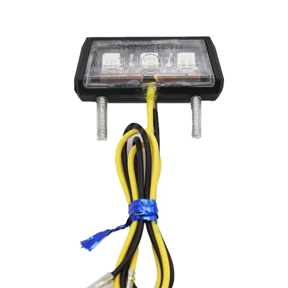 

12V Mini Motorcycle LED License Plate Light Motorbike LED Rear Tail Number Light Fit Universal LED Lighting Indicators Parts