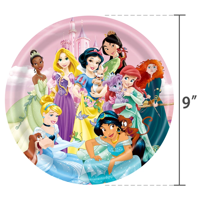 Disney New princess Baby Shower Party cake Decoration Birthday Party Decor Girl Cup Plate Disposable tableware Supplies