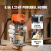VEVOR Wood Router 1.25HP 800W Compact Wood Trimmer Combo Tool 30000RPM 6 Variable Speeds for DIY Woodworking Slotting Trimming 3