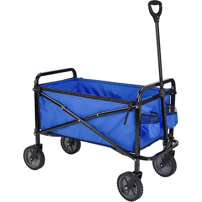 Collapsible Folding Wagon, Heavy Duty, Utility Wagon for Sports, Camping, Garden, and Shopping