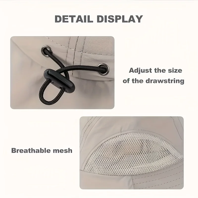 UV Protection Hat with Face Mask Breathable Insect Protection Wide Brim Fishing Hat Outdoor Sport Nature Hiking Camping Mesh Hat