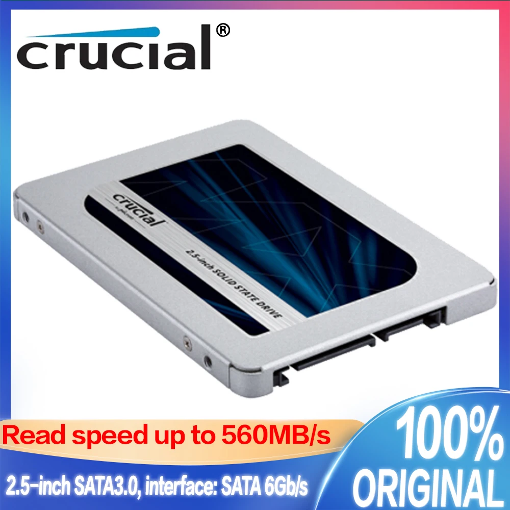 Crucial – disque dur interne SSD MX500, SATA, NAND, 2.5 go, 250 go, 500 go,  1 to, 2 to, 4 to, pour ordinateur de bureau, PC portable - AliExpress